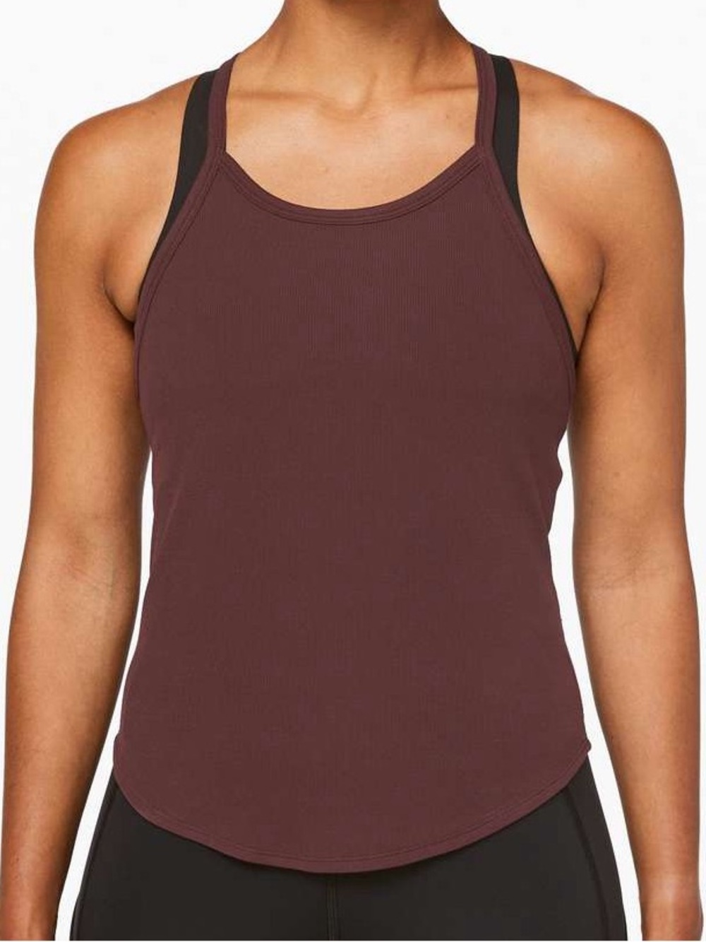 Lululemon x Barrys Stronger as One Ribbed Tank - Midnight Maroon Rib Tank Top